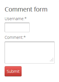 Comment HTML Form
